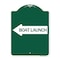 Signmission Boat Launch With Left Arrow, Green & White Aluminum Architectural Sign, 18" x 24", GW-1824-24406 A-DES-GW-1824-24406 - alternate 1
